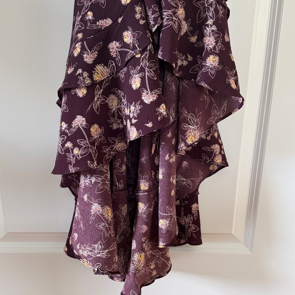 Max Studio Women's Floral Wrap Maxi Dress - Plum - Picture 4 of 9